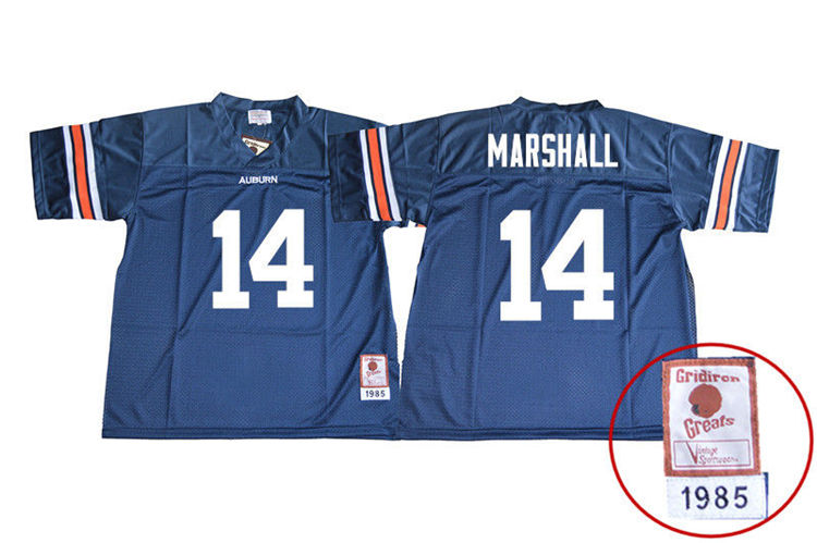 1985 Throwback Men #14 Nick Marshall Auburn Tigers College Football Jerseys Sale-Navy - Click Image to Close